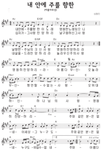A코드 찬양 – 내 안에 주를 향한 (아름다우신) 악보 다운로드 및 묵상