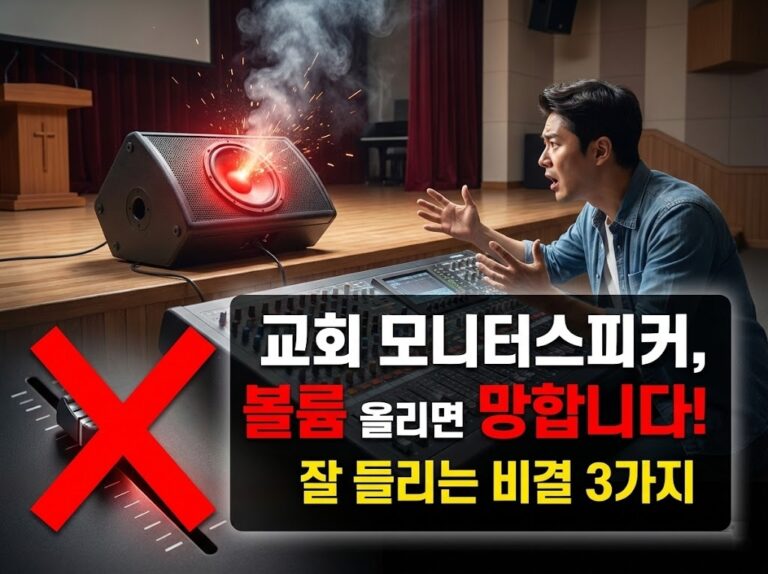교회 모니터 스피커, 볼륨 올리면 망합니다! 잘 들리는 비결 3가지