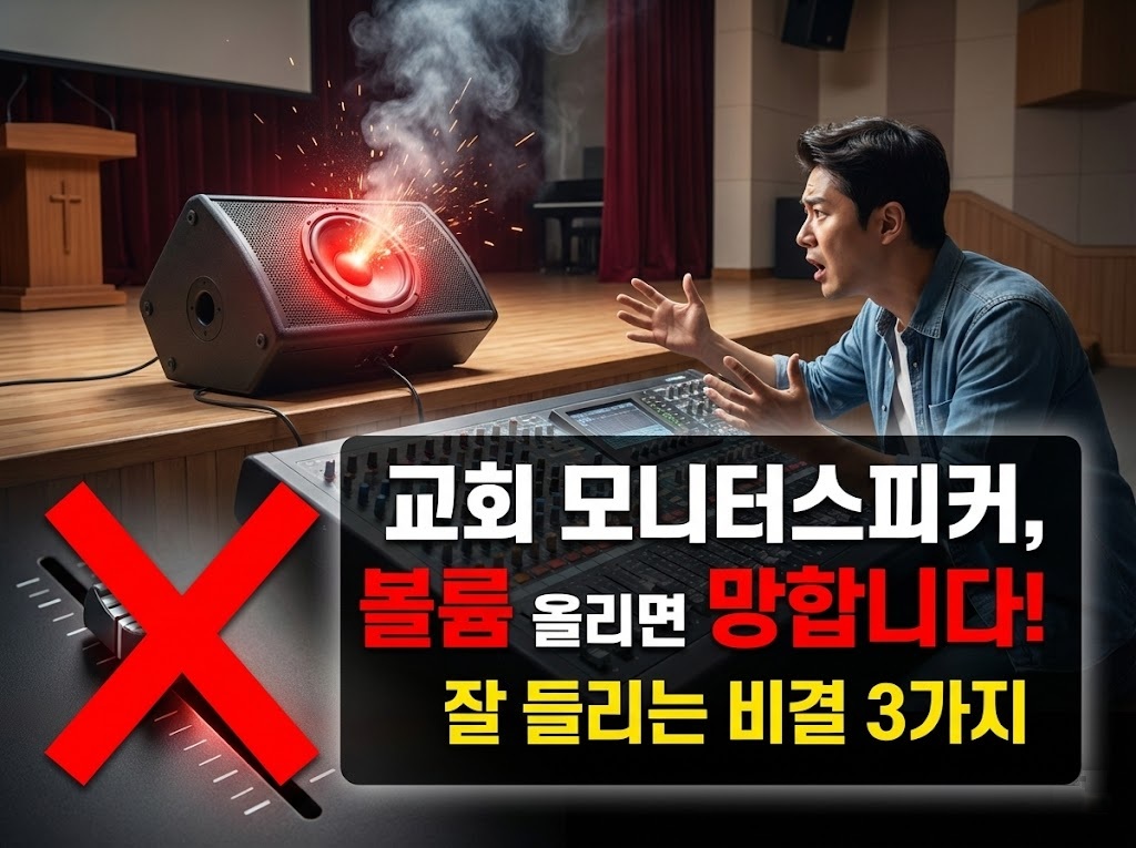 교회 모니터 스피커, 볼륨 올리면 망합니다! 잘 들리는 비결 3가지