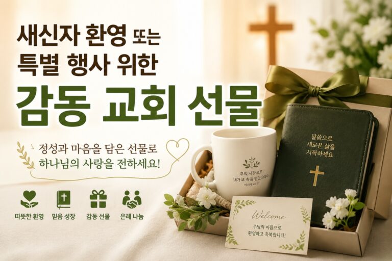새신자 환영 또는 특별 행사 위한 감동 교회 선물